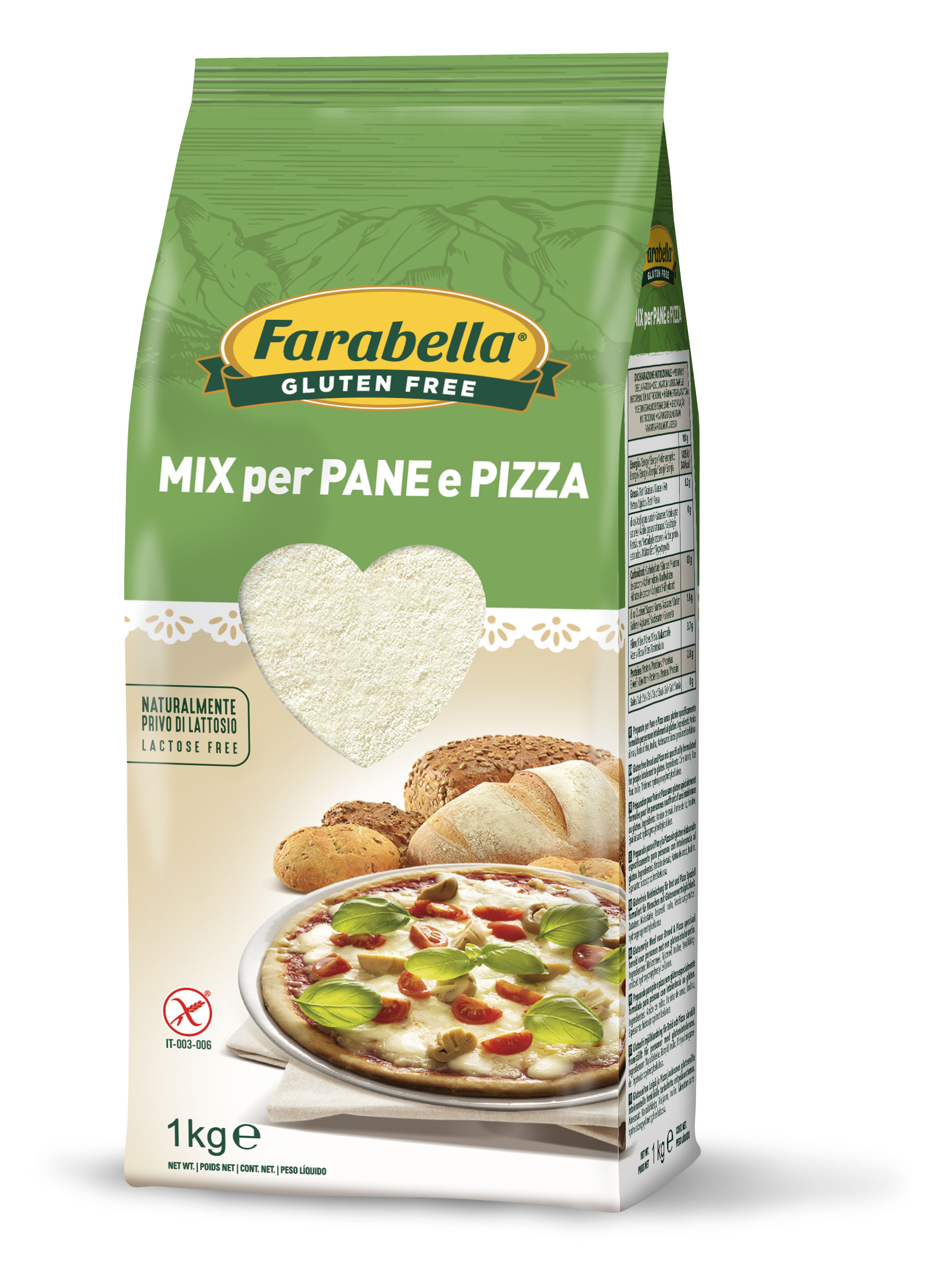 Farabella Směs na chleba a pizzu bez lepku a laktózy 1 kg