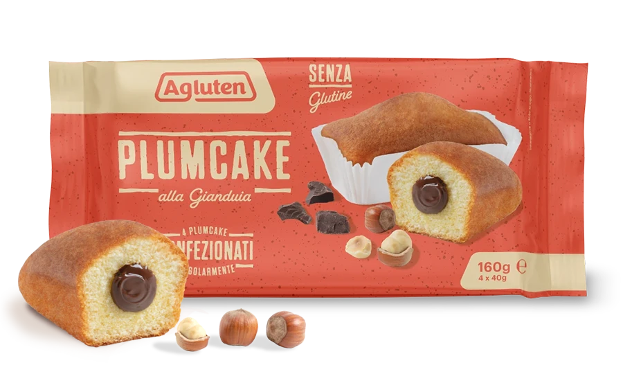Agluten - Buchtičky s nugátovým krémem bez lepku 160 g (4 x 40 g)