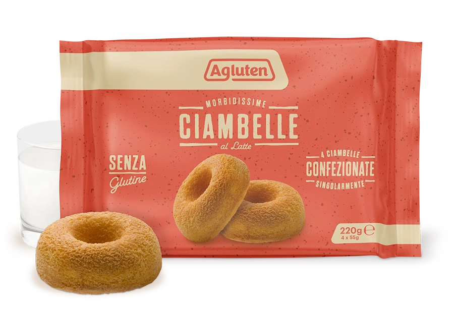Agluten - Měkké mléčné kroužky bez lepku 220 g (4 x 55 g)