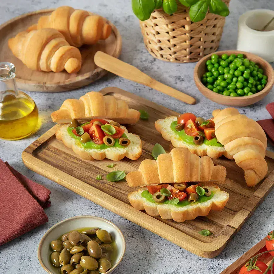 Amino - Nízkobílkovinné kváskové rýžové croissanty na sladko i slano 200 g (4 x 50 g)