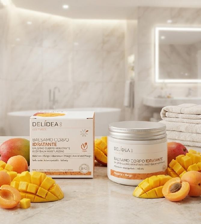 DELIDEA bio Bio výživný a hydratační tělový balzám - Meruňka a Mango 200 ml