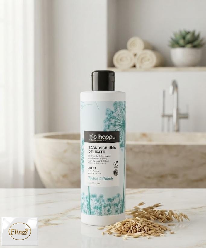 bio happy - Bio delikátní koupelová pěna s ovsem 400 ml