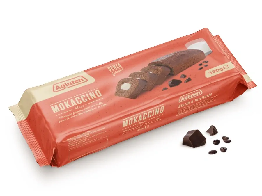 Agluten - Maxi plumcake s kávou, kousky čokolády a mléčnou náplní bez lepku 330 g