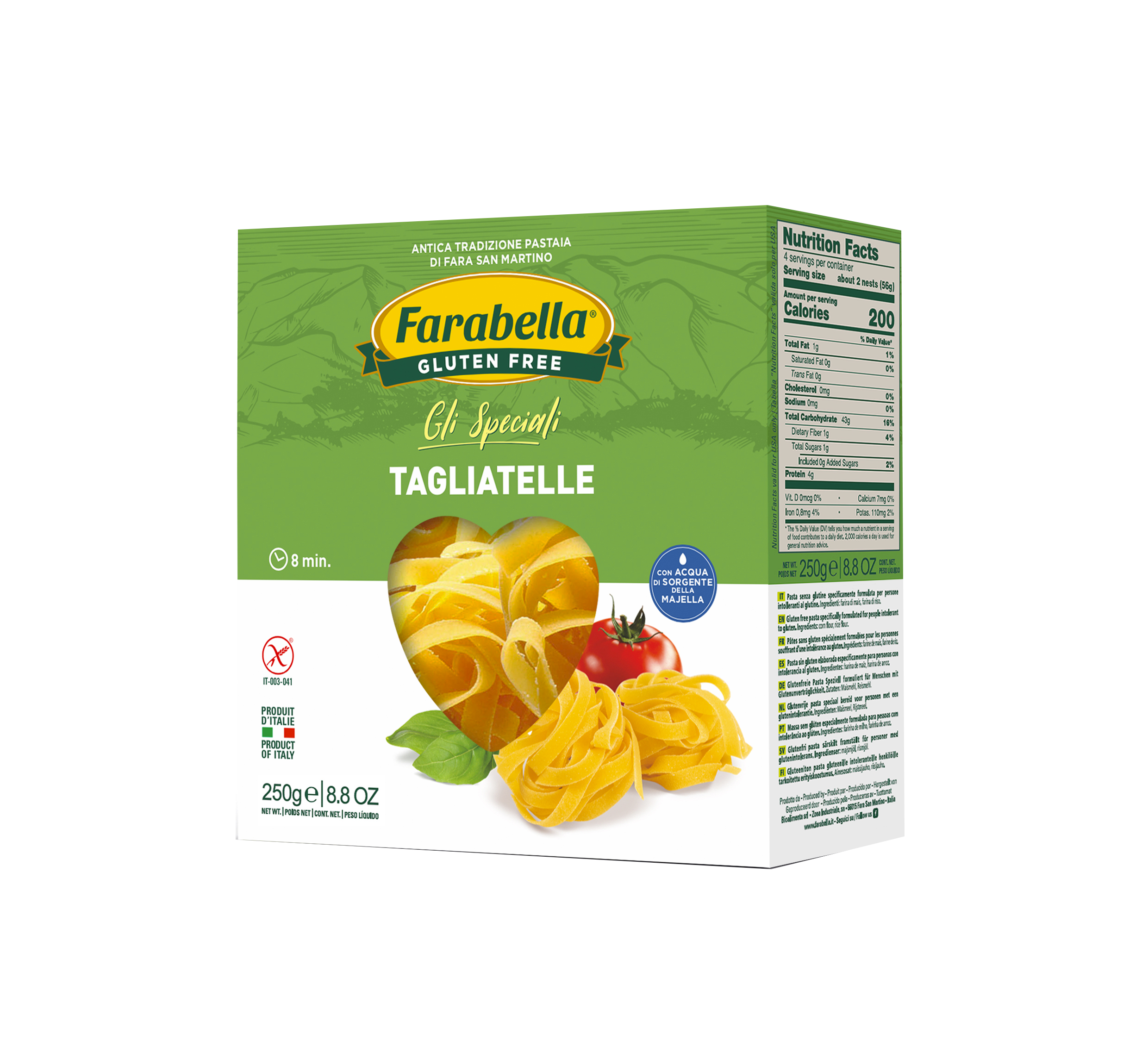 Farabella TAGLIATELLE kukuřično-rýžové těstoviny bez lepku 250 g