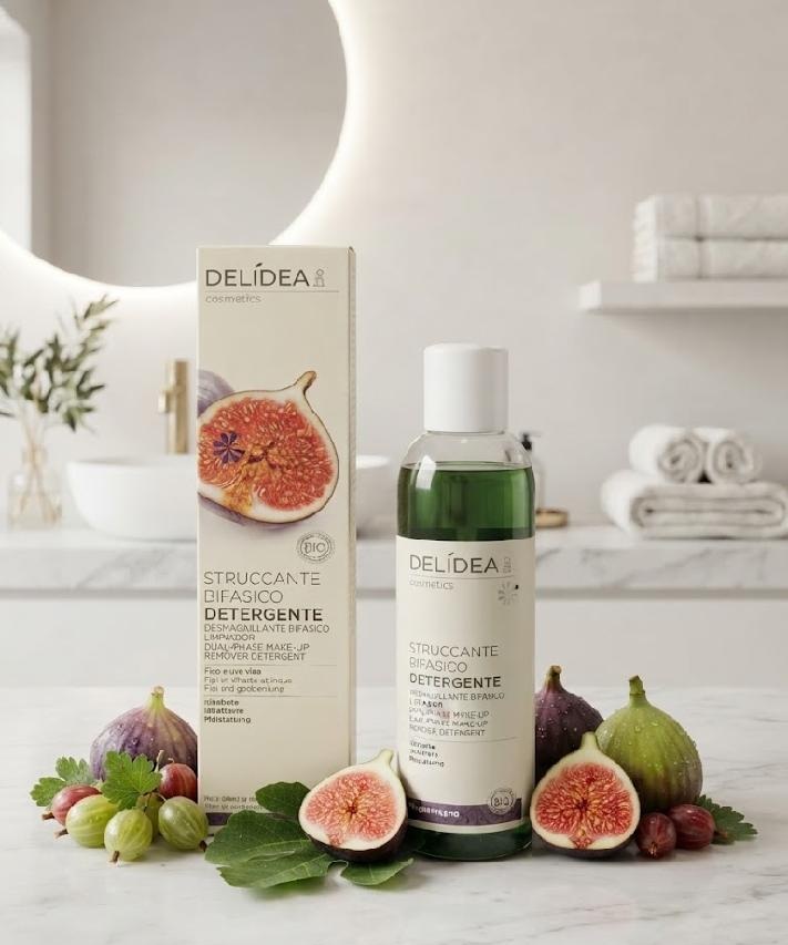 DELIDEA bio Fík a Angrešt - Bio dvoufázový hydratační odličovač 200 ml