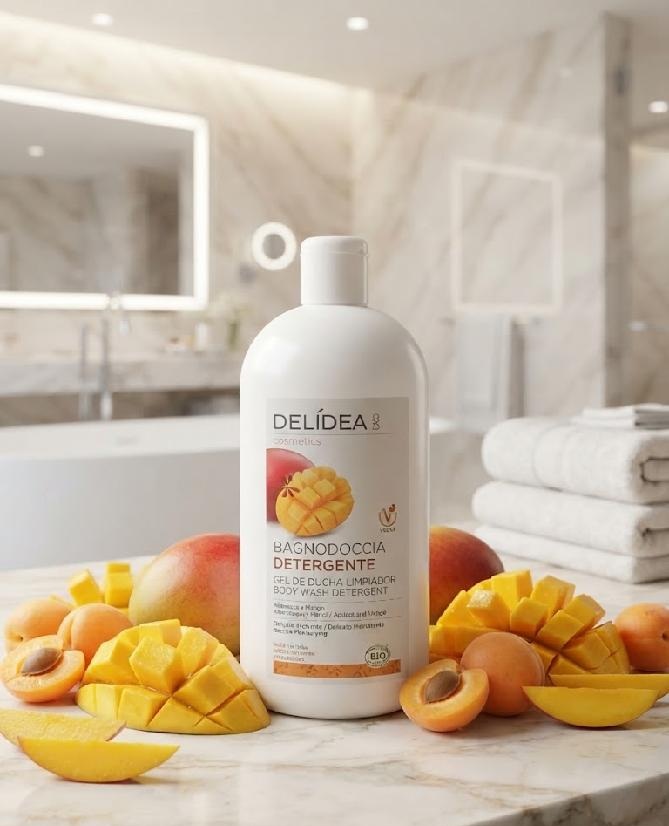 DELIDEA bio Bio koupelový a sprchový gel s meruňkou a mangem 500 ml