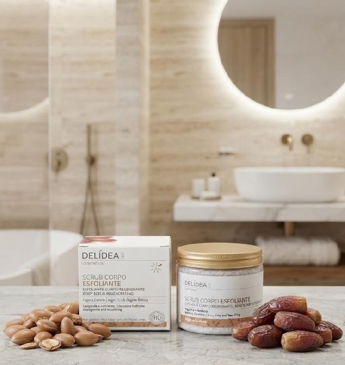 DELIDEA bio Argan a Pouštní datle - Bio tělový peeling 200 ml