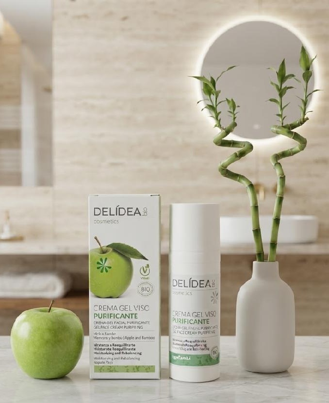 DELIDEA bio Jablko a Bambus - Bio purifikační krémový gel na obličej 50 ml