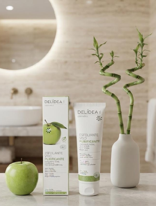 DELIDEA bio Jablko a Bambus - Bio purifikační peeling na obličej 200 ml