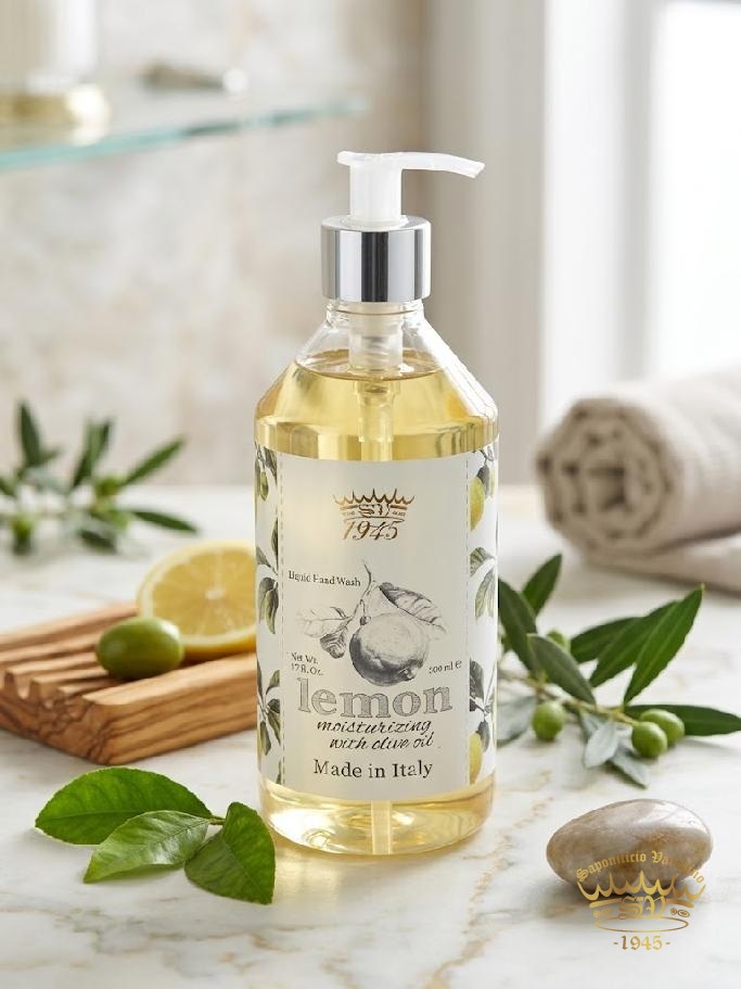 Saponificio Varesino - Citron s olivovým olejem přírodní mycí gel na ruce 500 ml