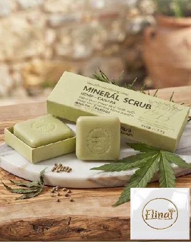 Saponificio Varesino - Minerální peelingová mýdla Konopí s konopným proteinem 3 x 100 g