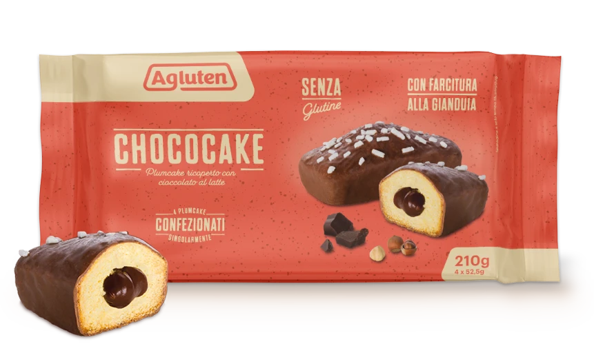 Agluten - Buchtičky s nugátovou náplní a čokoládovou polevou bez lepku 210 g (4 x 52,5 g)