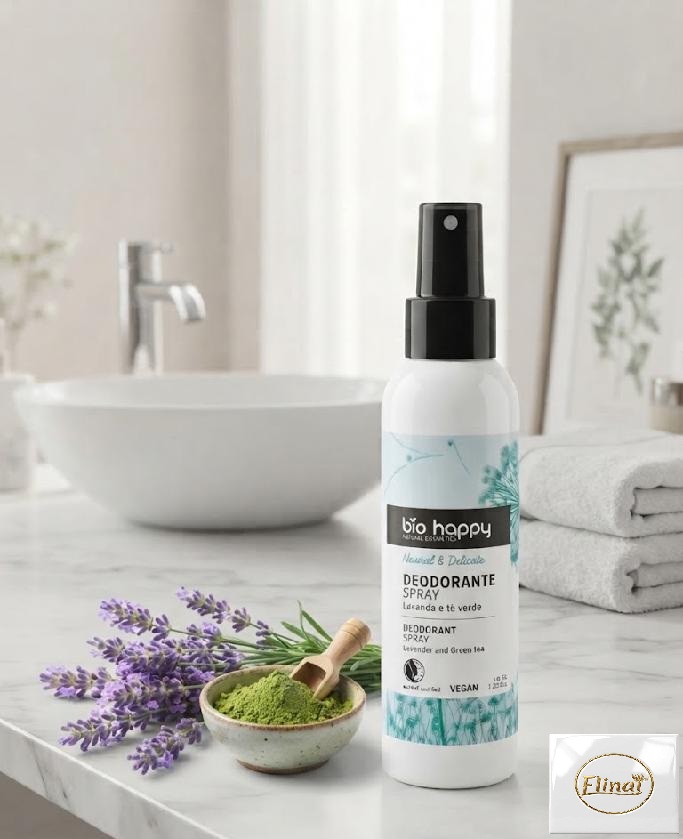 bio happy - Bio deodorant ve spreji s levandulí a zeleným čajem 100 ml
