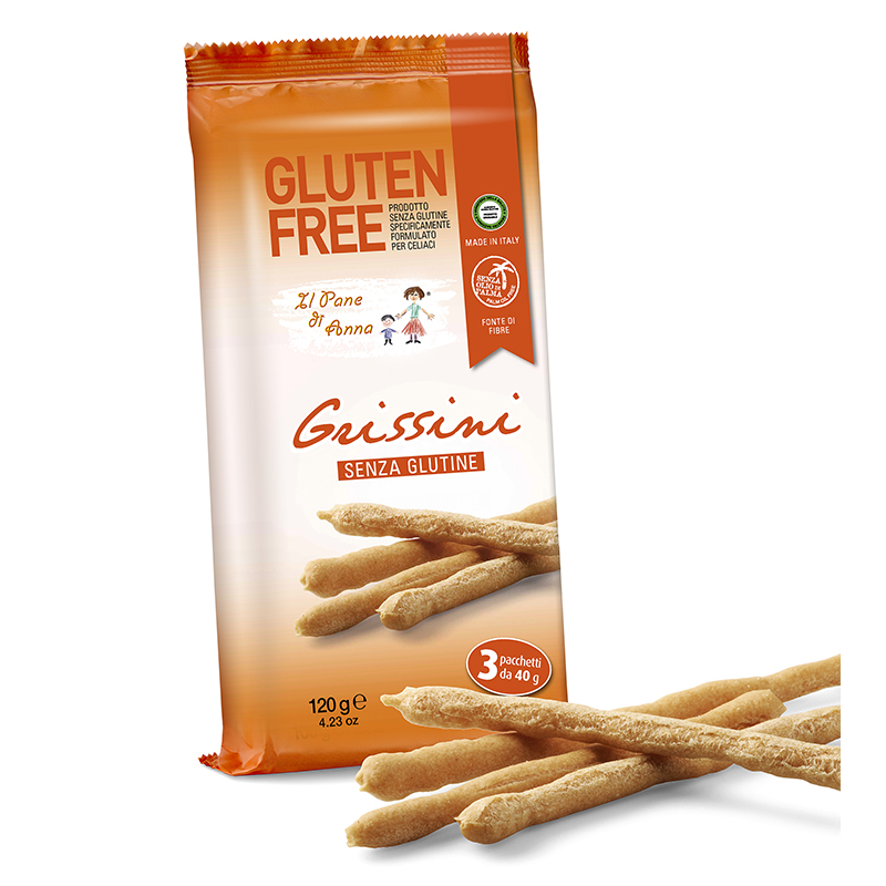 Il Pane di Anna - Grissini monoporce bez lepku, mléka a vajec 120 g (3 x 40 g)