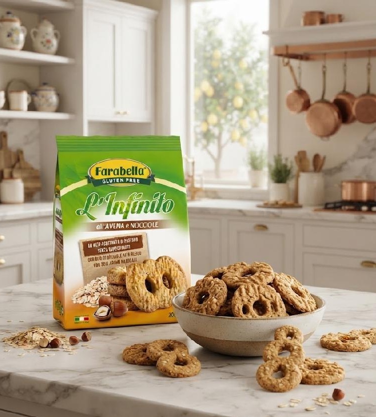 Farabella - Ovesné sušenky s lískovými oříšky bez lepku 200 g