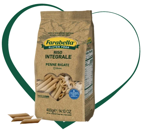 Farabella - Těstoviny PENNE RIGATE s celozrnnou rýžovou moukou bez lepku 400 g