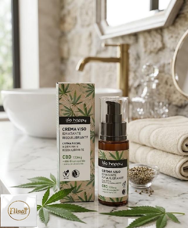 bio happy - Konopí - Bio hydratační krém na obličej s bio konopným olejem a (CBD 120 mg) 30 ml