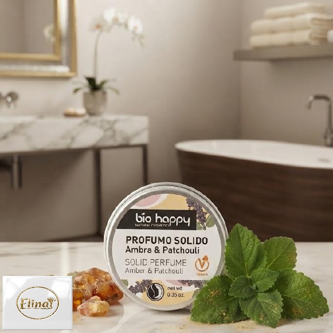 bio happy Ambra a Pačuli - Bio tuhý parfém 10 g