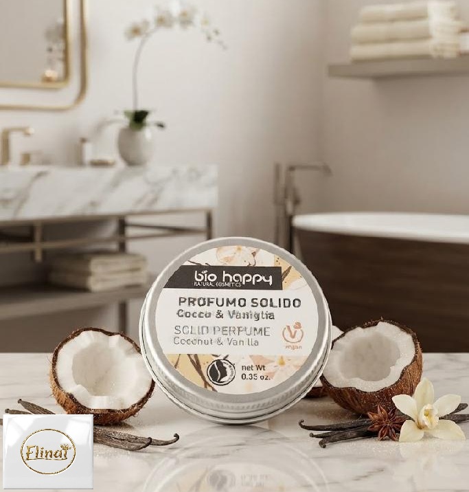 bio happy Kokos a Vanilka - Bio tuhý parfém 10 g