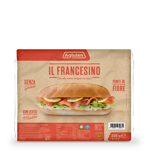 Agluten - Kváskové bagety s extra panenským olivovým olejem bez lepku 225 g (3 x 75 g)