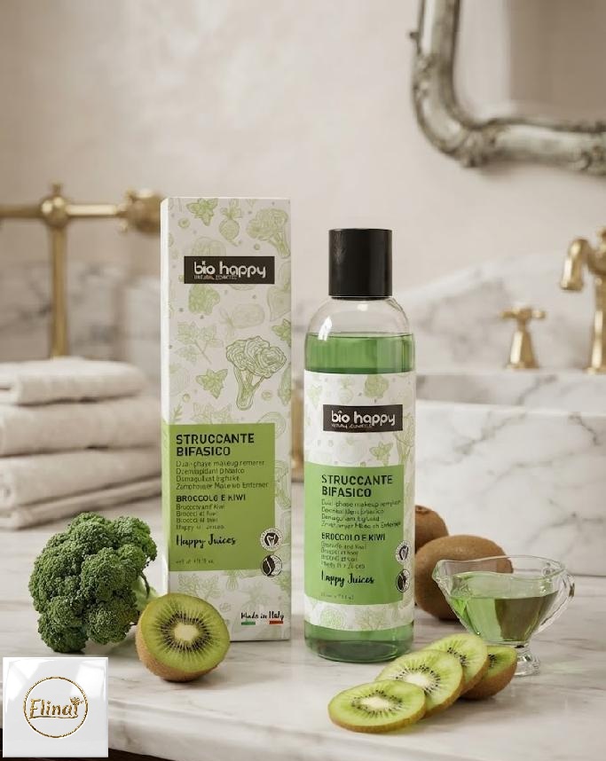 bio happy - Bio dvoufázový make-up odličovač s brokolicí a kiwi 200 ml