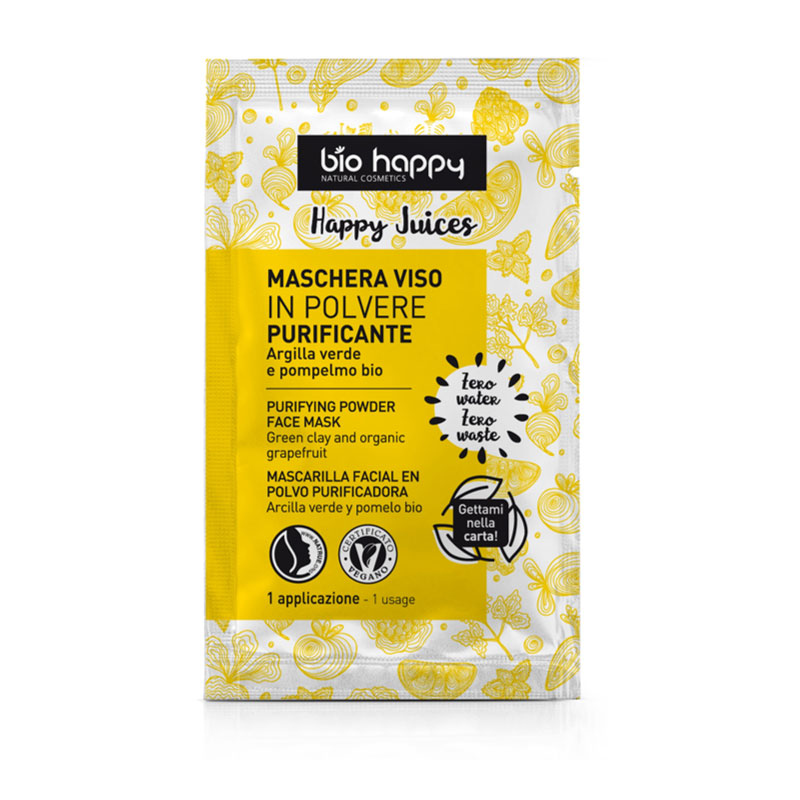 BIO HAPPY - Bio maska v prášku se zeleným jílem a grepem 7 g