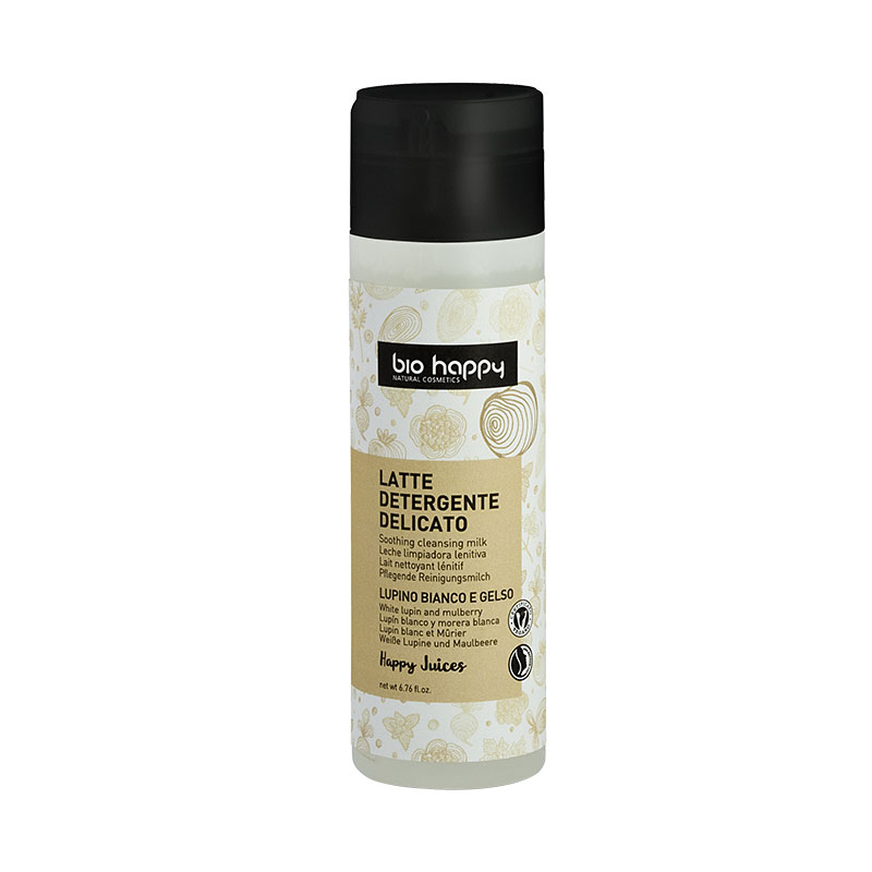 bio happy Bio delikátní čisticí mléko s lupinou a moruší 200 ml