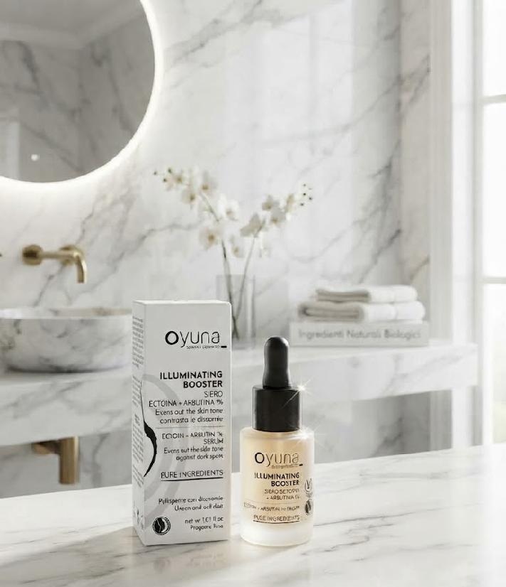 Oyuna ILLUMINATING BOOSTER - Bio posilujicí sérum na obličej s ectoinem a arbutinem 1 % 15 ml