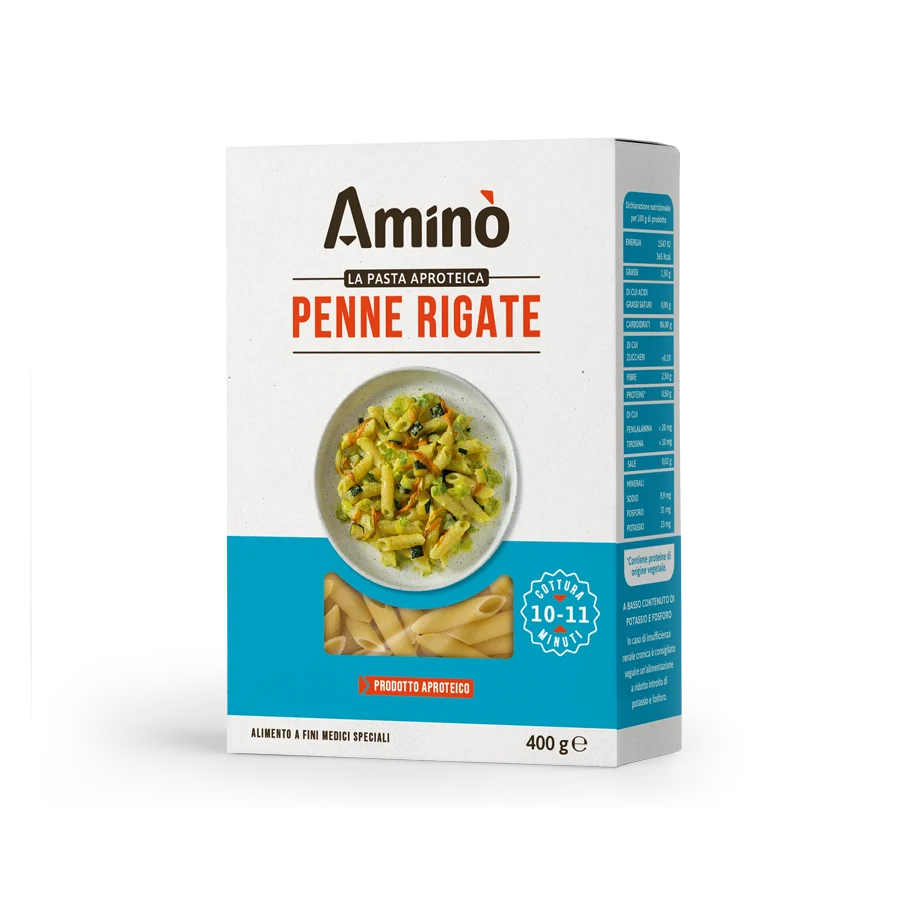 Amino - Nízkobílkovinné těstoviny PENNE RIGATE 400 g