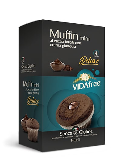 VIDAfree - Mini kakaové muffiny s nugátovým krémem bez lepku 140 g (4 x 35 g)