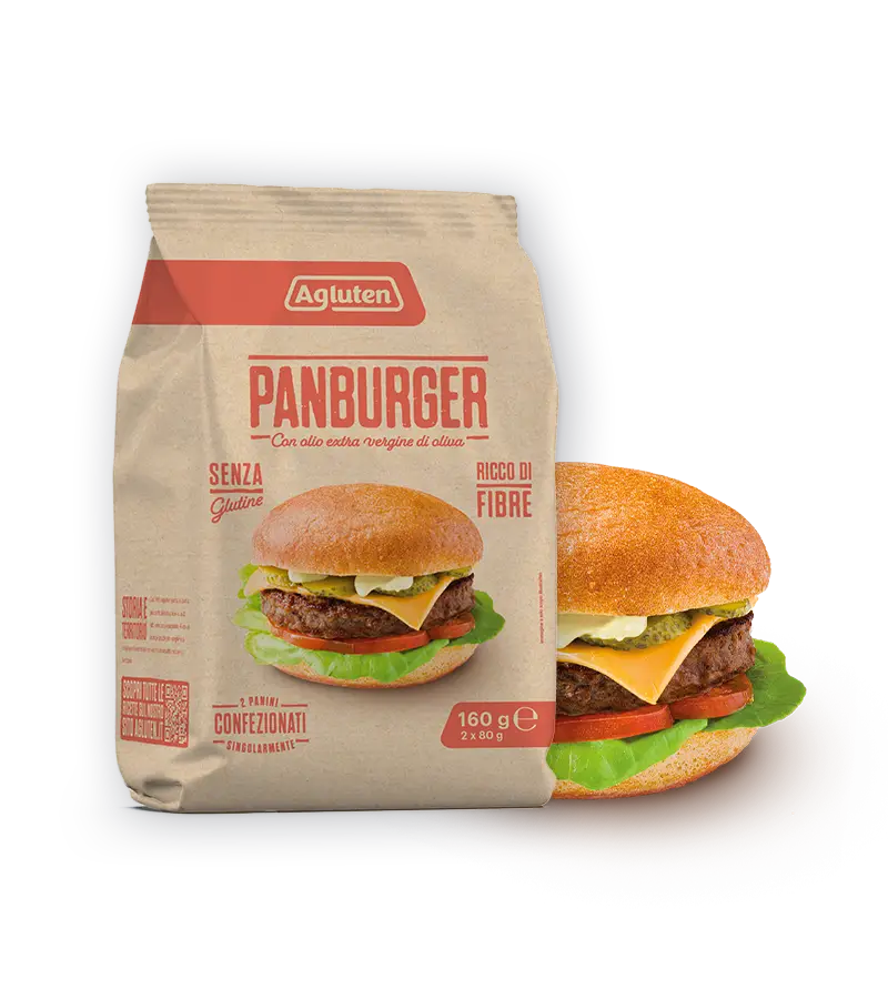 Agluten - Bulky na hamburger s extra panenským olivovým olejem bez lepku a laktózy 160 g (2 x 80 g)