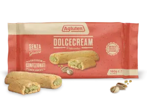 Agluten - Sušenky plněné pistáciovým krémem bez lepku 160 g (4 x 40 g)