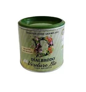 DIALBRODO Bio Verdure - Bio instantní granulovaný 100 % přírodní přípravek na vývar a dochucení pokrmů bez lepku a mléka 115 g