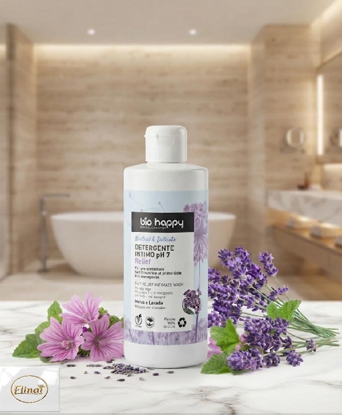 bio happy Sléz a Levandule - Bio zklidňujicí intimní gel pH 7 200 ml
