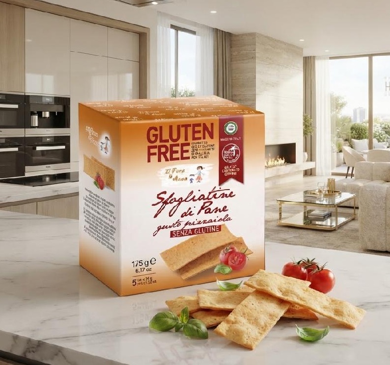 Il Pane di Anna - Plátky s příchutí pizzy bez lepku 175 g (5 x 35 g)