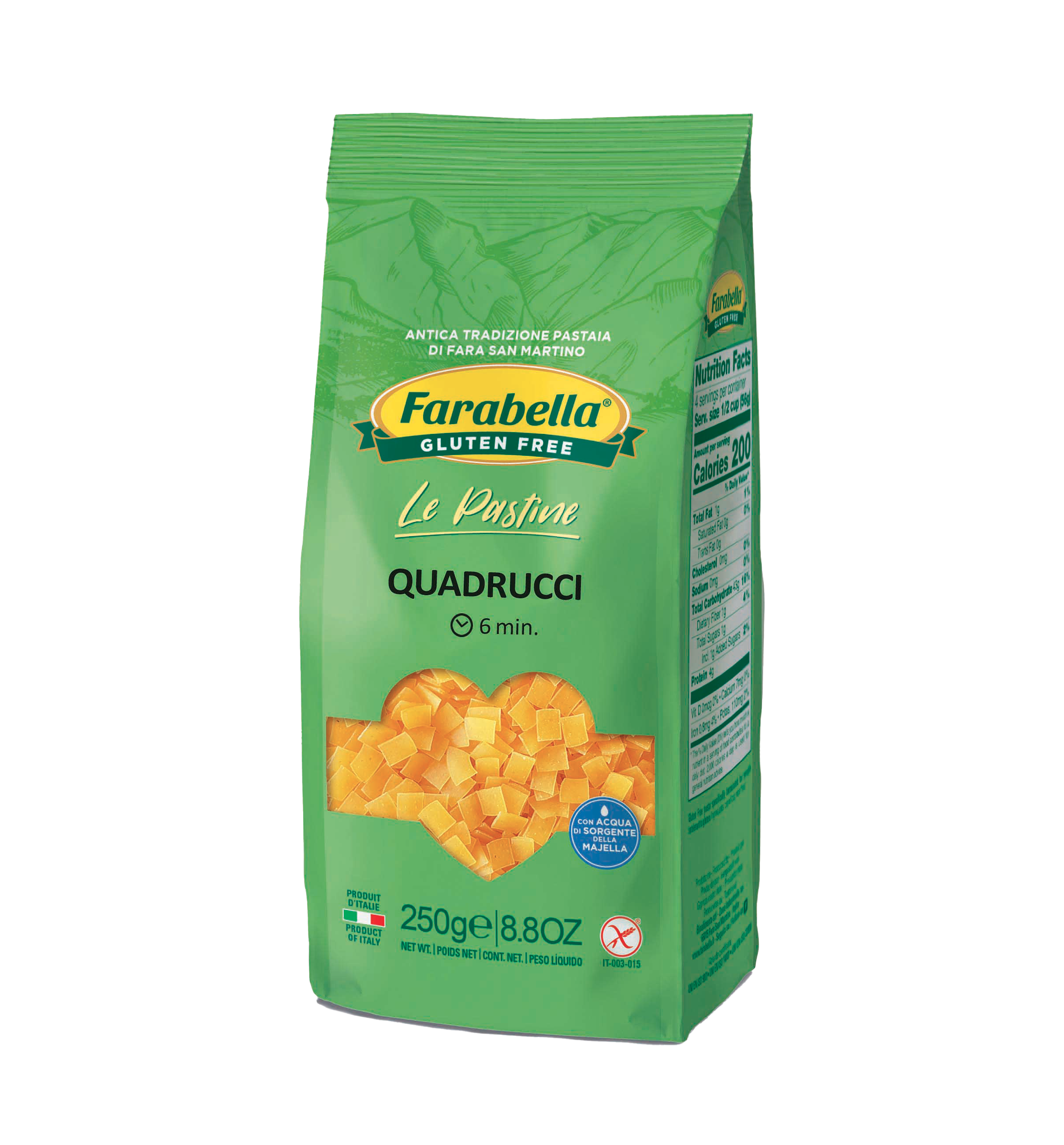 Farabella Le Pastine QUADRUCCI kukuřično-rýžové těstovinky bez lepku 250 g