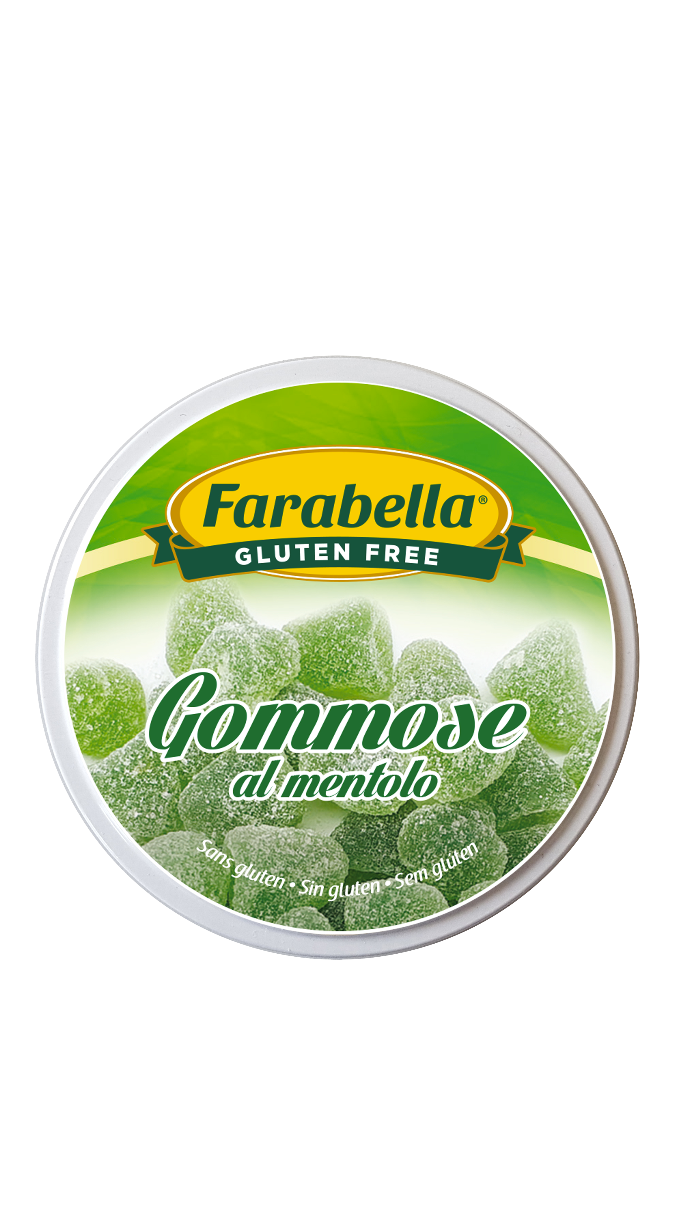 Farabella - Mentolové gumové bonbóny bez lepku 40 g