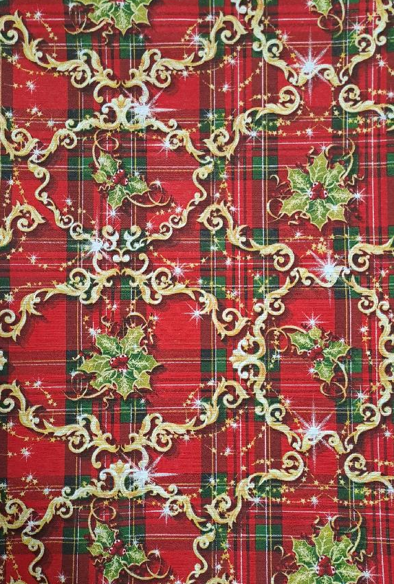 Ubrus vánoce 65 % bavlna + 35 % polyester 12 osob 140 x 240 cm