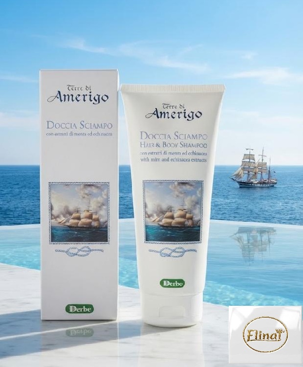 Terre di Amerigo - Sprchový gel a šampon na vlasy s mořskou vůní 200 ml