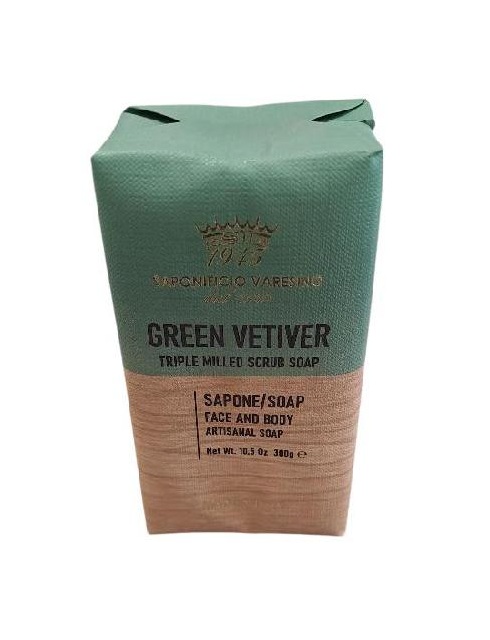 Saponificio Varesino - Green Vetiver přírodní peelingové mýdlo 300 g
