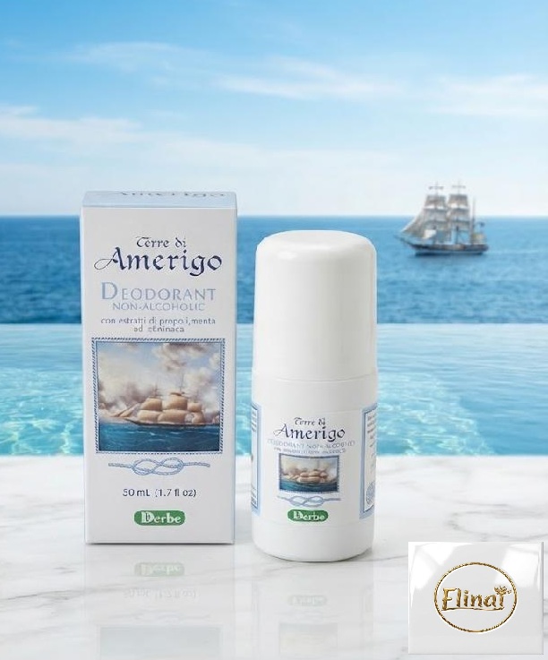 Terre di Amerigo - Deodorant roll-on bez alkoholu s mořskou vůní 50 ml