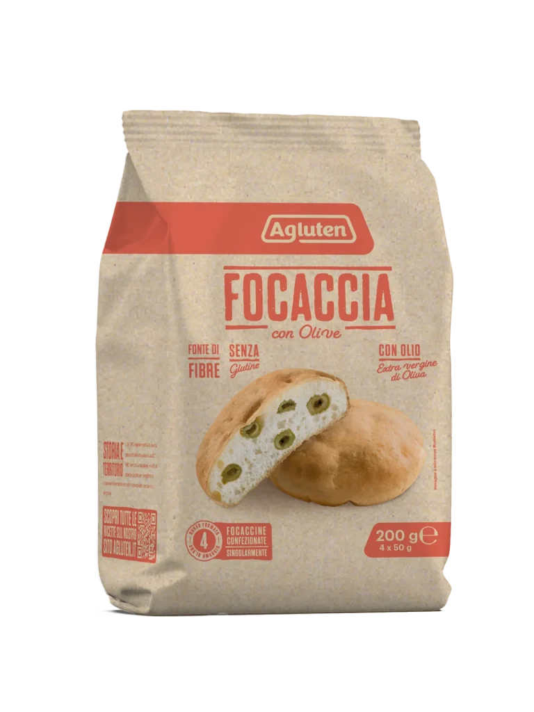 Agluten - Focaccia s olivami bez lepku 200 g (4 x 50 g)