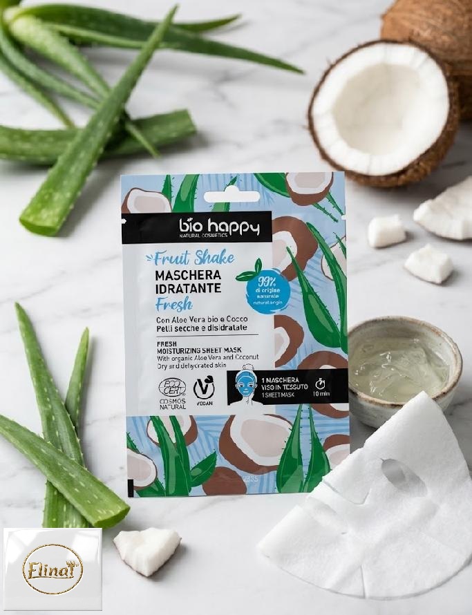 bio happy - Bio hydratační maska s bio Aloe vera a Kokosem 1 ks