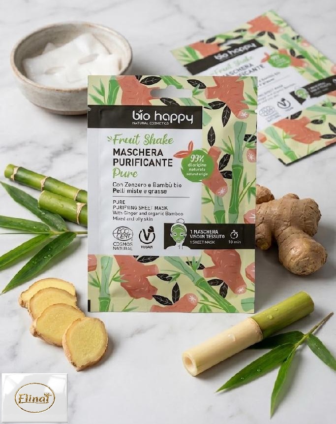 bio happy - Bio purifikační maska s bio Zázvorem a Bambusem 1 ks