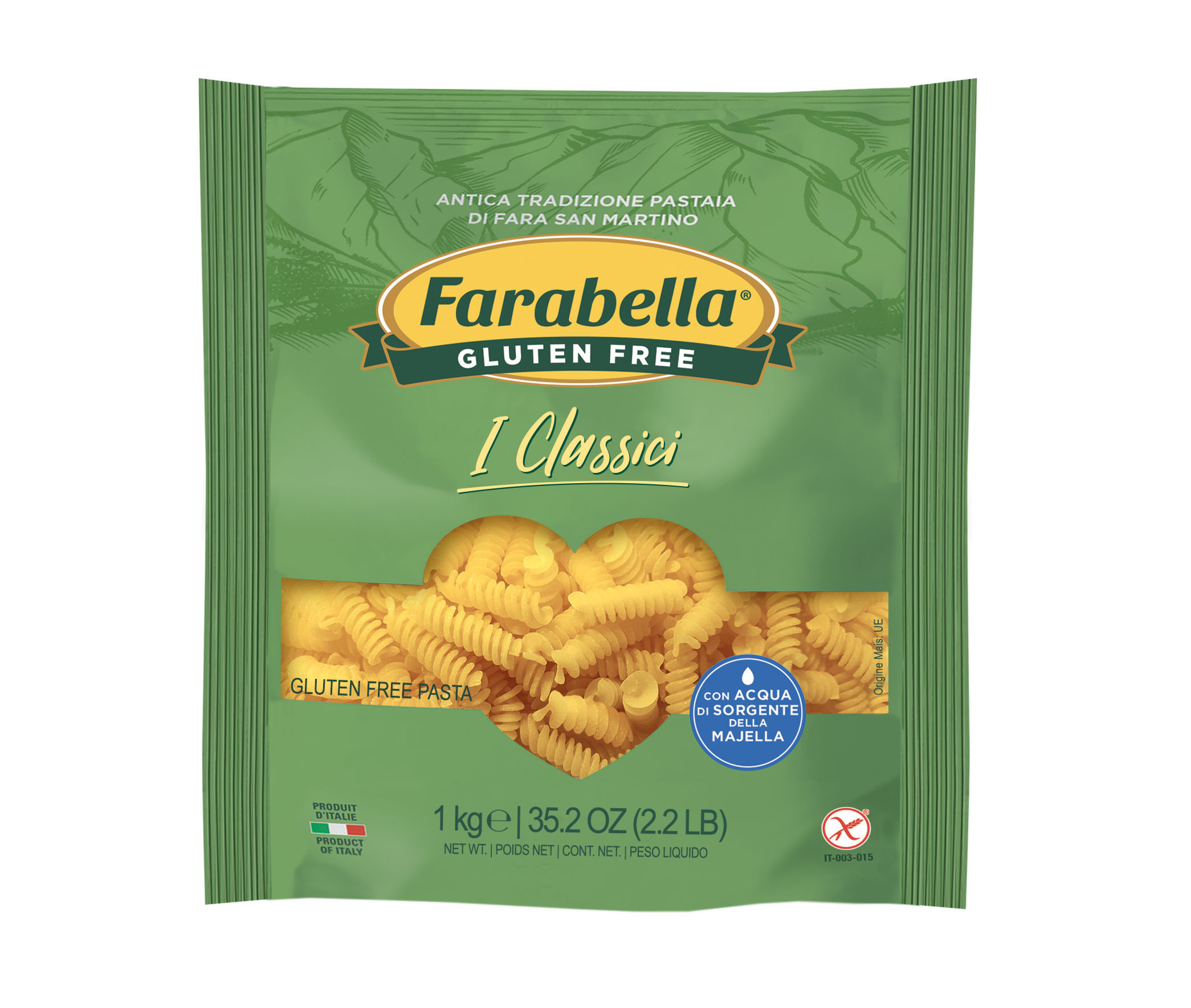 Farabella I Classici FUSILLI kukuřično-rýžové těstoviny bez lepku 1 kg