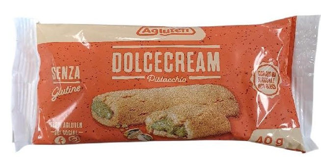 Agluten - Sušenka plněná pistáciovým krémem bez lepku 40 g