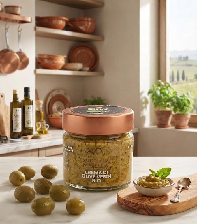 Sapori della Majella - Bio krém ze zelených oliv v e.v.o. oleji 160 g