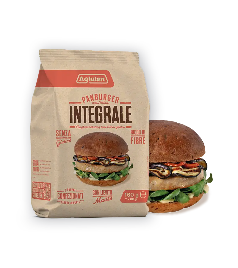 Agluten - Celozrnné semínkové bulky na hamburger bez lepku 160 g (2 x 80 g)