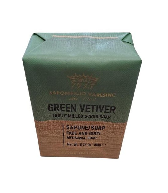 Saponificio Varesino - Green Vetiver přírodní peelingové mýdlo 150 g