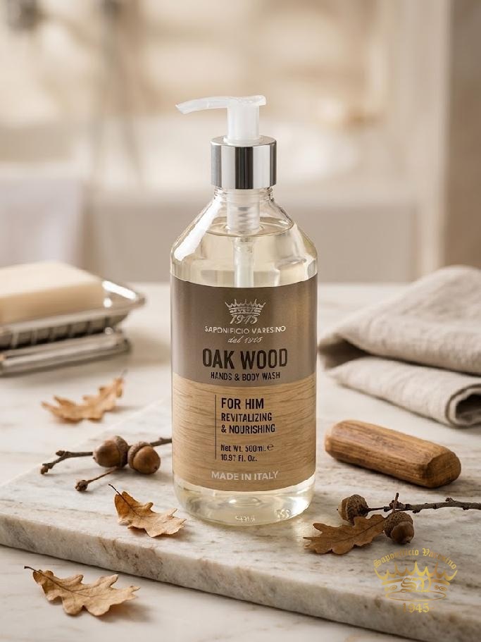 Saponificio Varesino - OAK WOOD mycí gel na ruce a tělo pro muže 500 ml